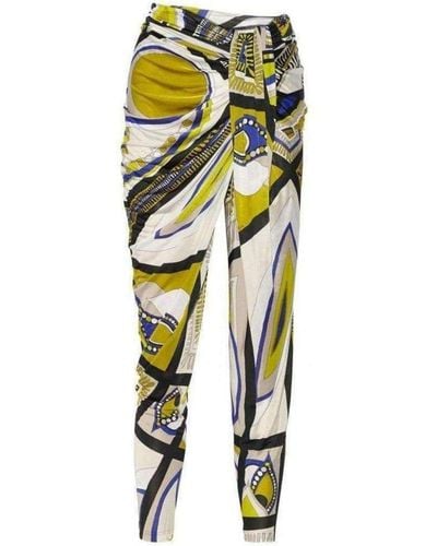 Emilio Pucci Printed Jersey Tapered Trousers - Multicolour