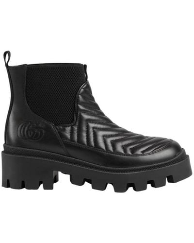 Gucci Frances Matelassé Chelsea Boot - Black
