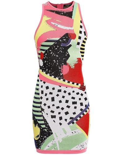 Balmain Short Sleeveless 80s Dress - Multicolor