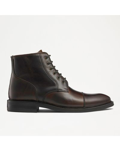 Russell & Bromley Portobello Toe-cap Lace Boot - Black