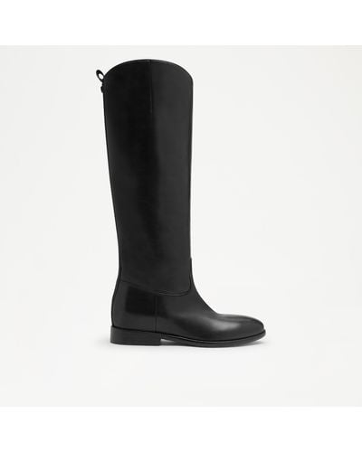 Russell & Bromley Rein Women's Black Flat Slouch Knee Boot