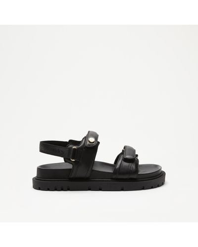 Russell & Bromley Trax Cleated Sole Sandal - Black