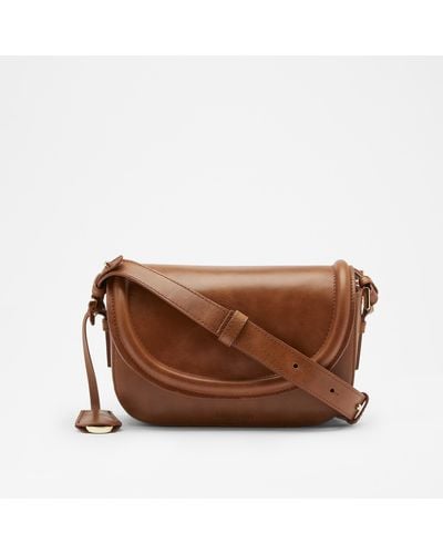 Russell & Bromley Saddle Clean Saddle Bag - Brown