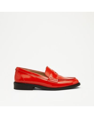 Russell & Bromley Penelope Women's Red Round Toe Penny Loafer