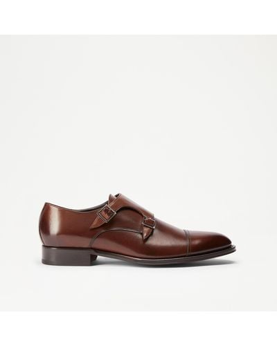 Russell & Bromley Birch Double Buckle Monk - Brown