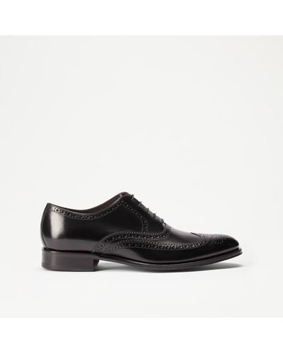 Russell & Bromley Oak Antiqued Brogue Oxford - Black