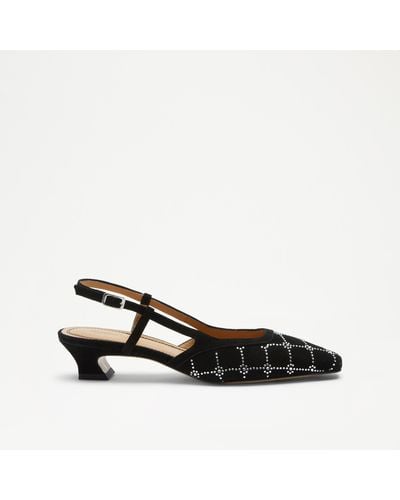 Russell & Bromley Elia + Snipped Toe Sling - Black