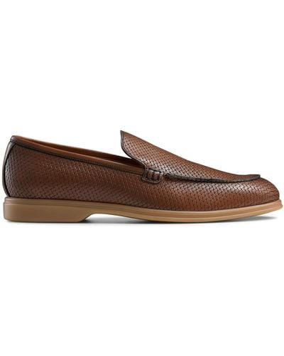 Russell & Bromley Zeno Weave Stamp Slip On - Brown