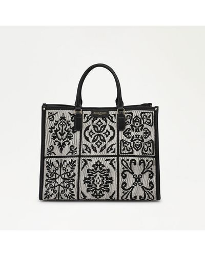 Russell & Bromley Gemini Canvas Tote - Black