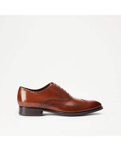 Russell & Bromley Oak Antiqued Brogue Oxford - Brown