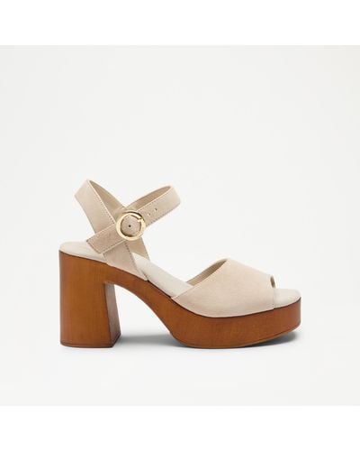Russell & Bromley Willow Through Sole Platform Sandal - White