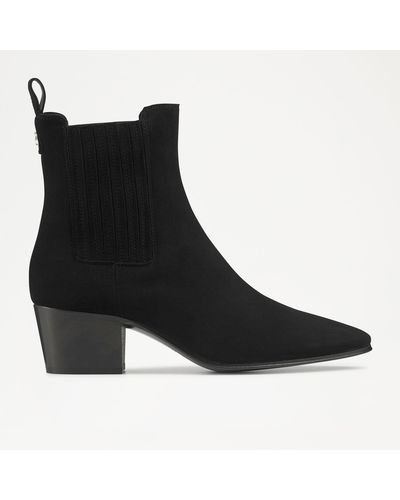 Russell and bromley hot sale blue suede boots