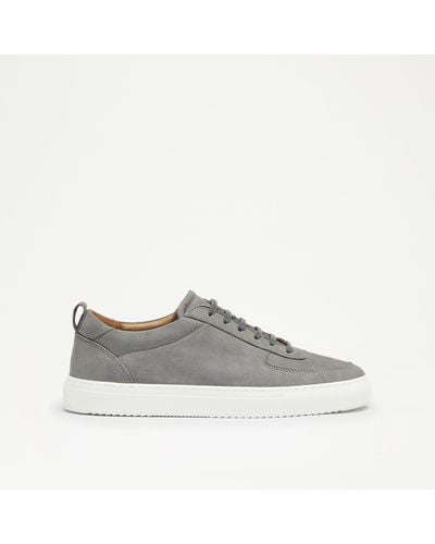 Russell & Bromley Rematch Mens Grey Nubuck Leather Oxford Lace Trainers