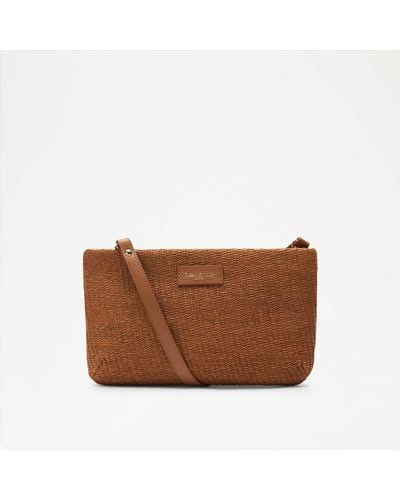 Russell & Bromley Hold Me Zip Clutch - Brown