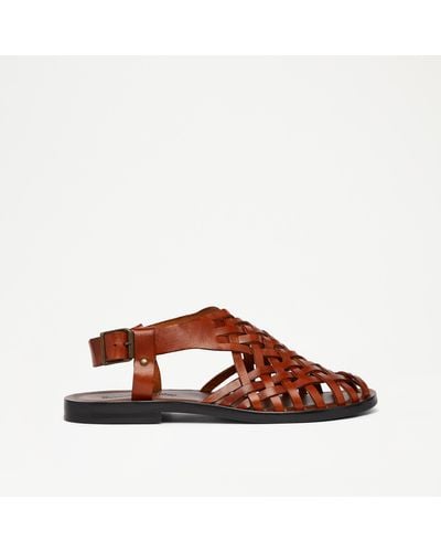 Russell & Bromley Reynolds Cage Sandal - Brown