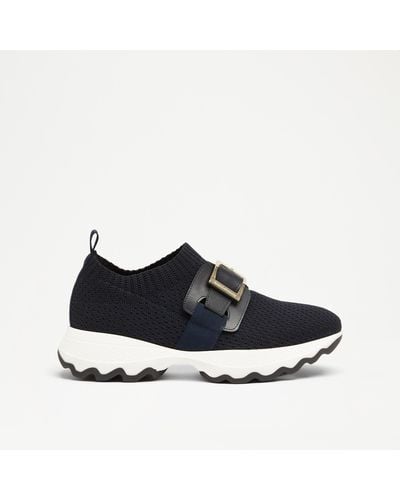 Russell & Bromley Vacation Knit Buckle Runner - Black