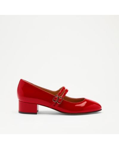 Russell & Bromley Prima Jane Women's Red Mary Jane Block Pump