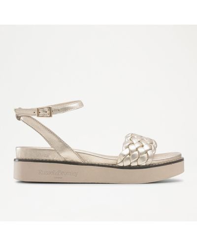 Russell & Bromley Palm Beach Plait Footbed - White