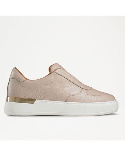 Russell & Bromley Gold Rush Gold Clip Laceless Trainer - Pink