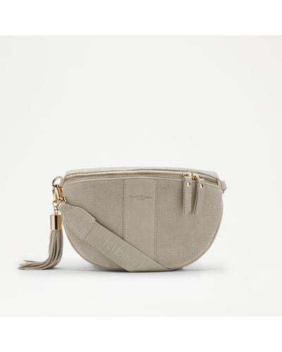 Russell & Bromley Rotate Curved Crossbody Bag - Grey