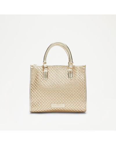 Russell & Bromley Liberation Women's Gold Woven Tote Bag - Natural