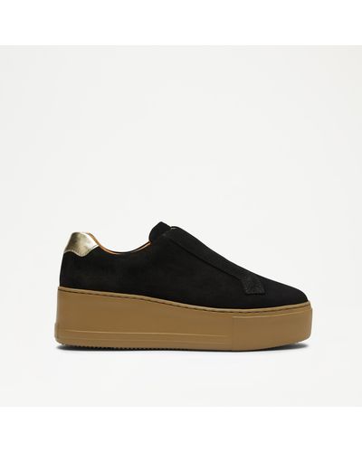 Russell & Bromley Park Up Flatform Laceless Trainer - Black
