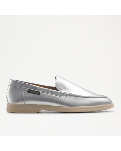 Russell & Bromley Alldaylong Women's Silver Soft Loafer - Grey