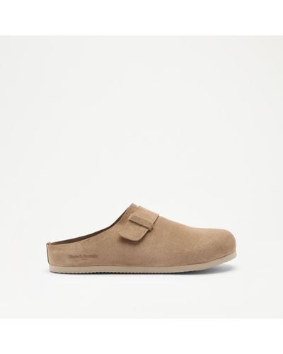 Russell & Bromley Remedy Suede Clog - Brown