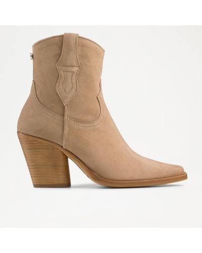 Russell & Bromley Cash Heeled Western Boot - Natural