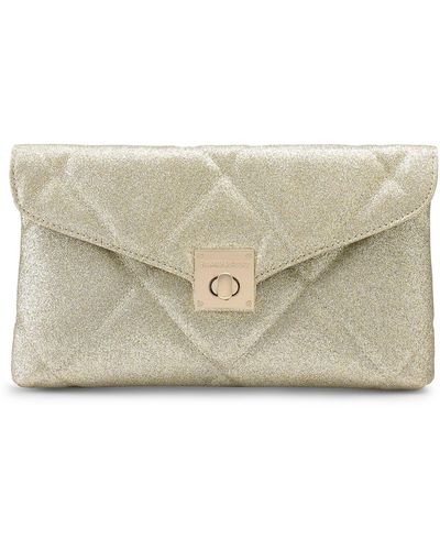 Russell & Bromley Quiltclutch Quilted Clutch Bag - Metallic