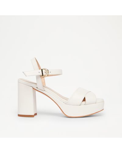 Russell & Bromley On Form Women's White Classic Block Heel Platform