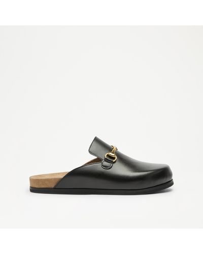 Russell & Bromley Dellacasa Snaffle Loafer Mule - Black