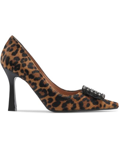 Russell & Bromley Jewelpoint Jewelled Pump - Brown