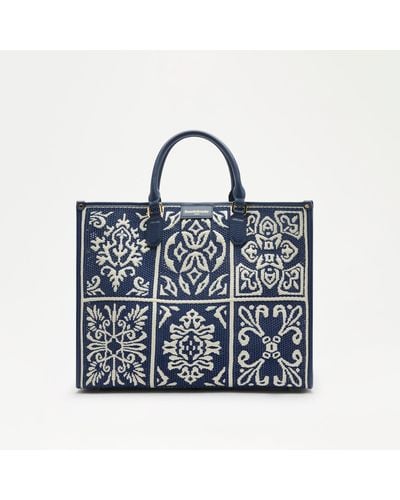 Russell & Bromley Gemini Women's Blue Woven Tote