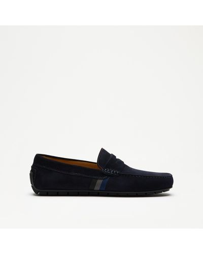 Russell & Bromley Soft Wear Men's Blue Driving Loafer - Black