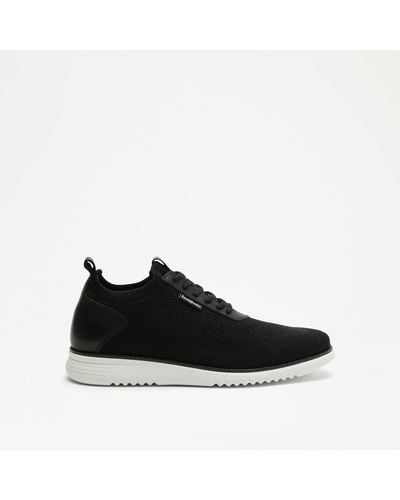 Russell & Bromley Ingleside Knitted Lace Up Trainer - Black