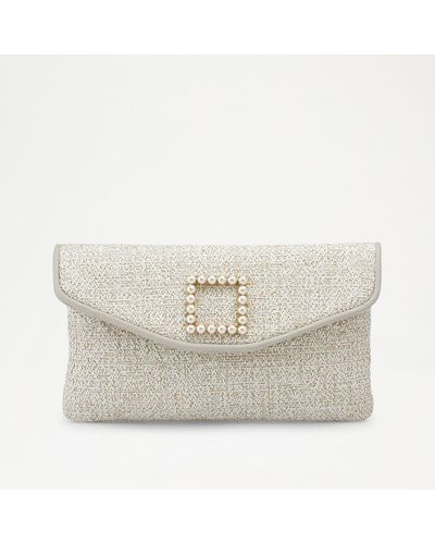 Russell & Bromley Midnight Clutch Pearl Trim Clutch - Natural