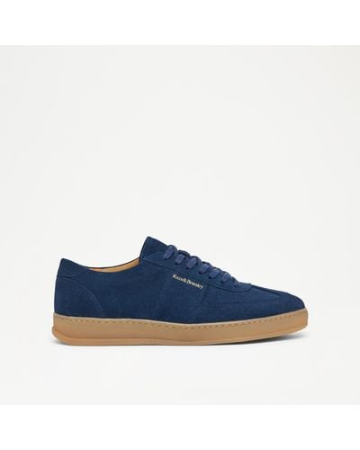 Russell & Bromley Bailey Men's Navy Suede Gum Sole Trainer - Blue
