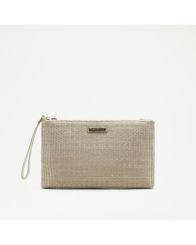 Russell & Bromley Hold Me Zip Clutch - Natural