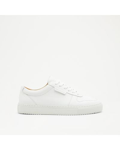 Russell & Bromley Easy Life Women's Comfortable White Leather Clean Lace Up Trainers