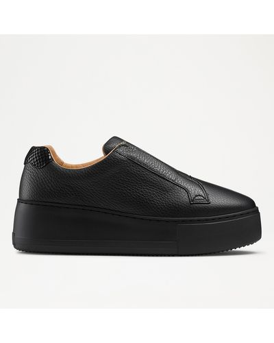 Russell & Bromley Park Up Flatform Laceless Trainer - Black