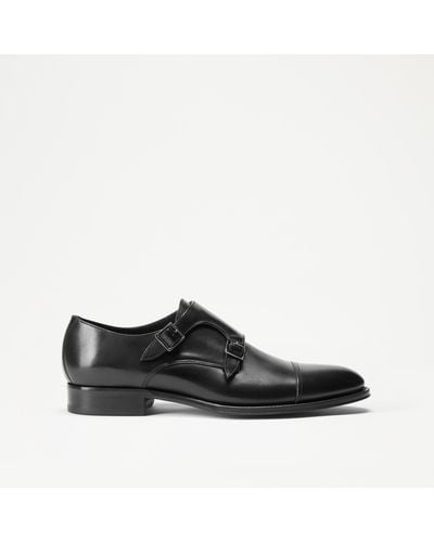 Russell & Bromley Birch Double Buckle Monk - Black