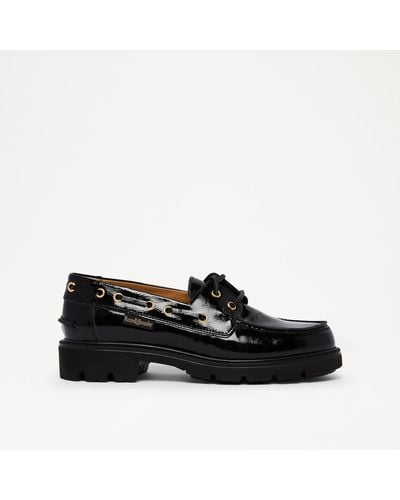 Russell & Bromley Quayside Cleated Boat Shoe - Black