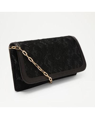 Russell & Bromley Snipped Clutch Women's Black Lace Clutch