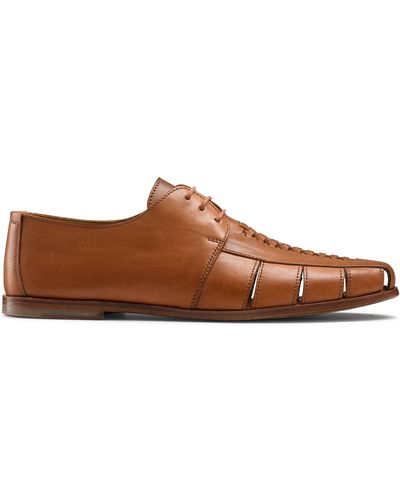 Russell & Bromley Southbound Weave Detail Derby - Brown