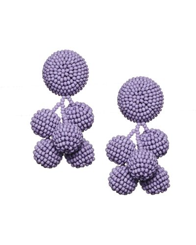 Sachin & Babi Mini Coconuts Earrings - Purple