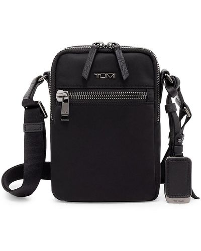 Tumi Leather Trimmed Canvas Messenger Bag - Black Messenger Bags, Bags -  TMI35480