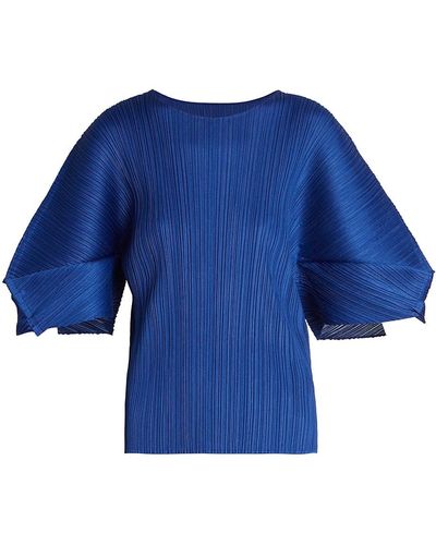Pleats Please Issey Miyake Plissé short-sleeve T-shirt | Black