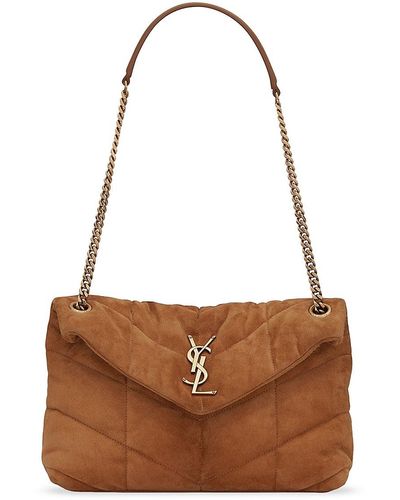 Yves Saint Laurent, Bags, Icare Maxi Shopping Bag In Quilted Nubuck Suede