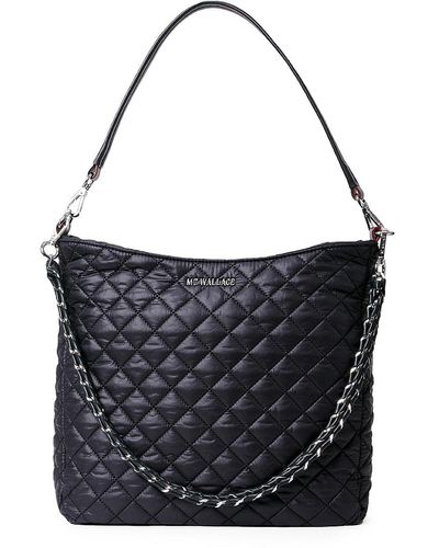 MZ Wallace Crosby Quilted Hobo Bag - Blue